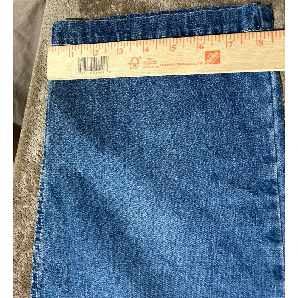 Vintage 90s London Jean Size 10 Tall Carpenter Denim Wide Leg Made in USA Blue